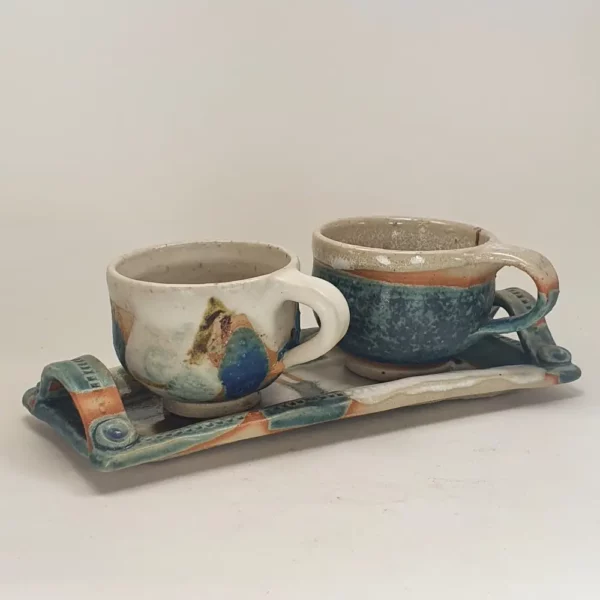 Duo tasses à café en céramique artisanale