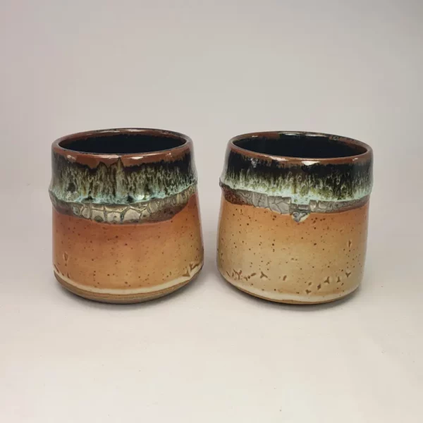 Duo mugs en grès artisanal