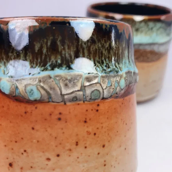 Duo mugs en grès artisanal