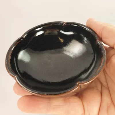 Coupelle en grès et Tenmoku Coupelle en grès et Tenmoku