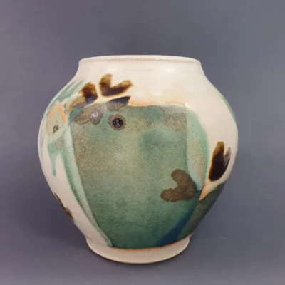 Vase boule en grès artisanal