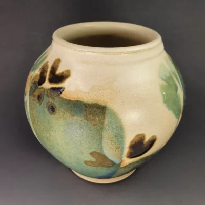 Vase boule en grès artisanal