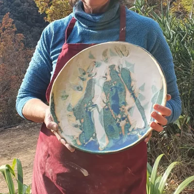 Grand plat céramique contemporaine