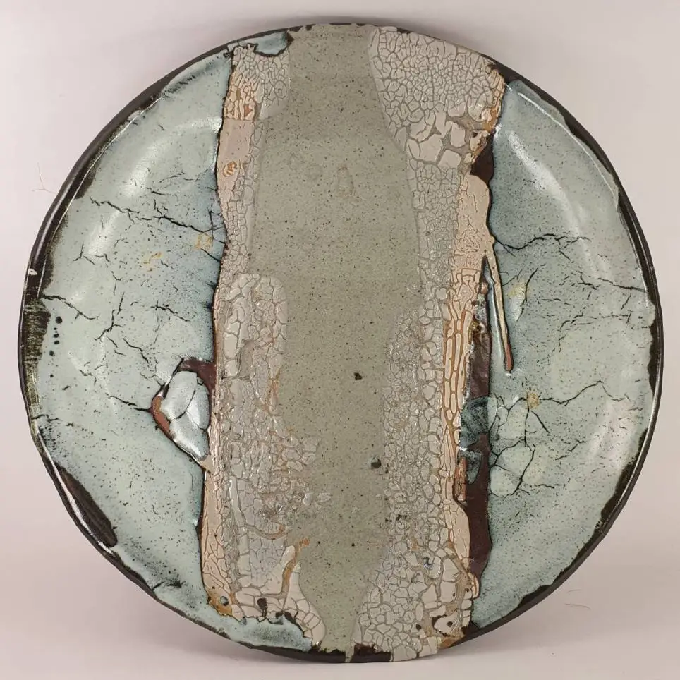 Grand plat déco - céramique contemporaine - fait à la main - sud de la France